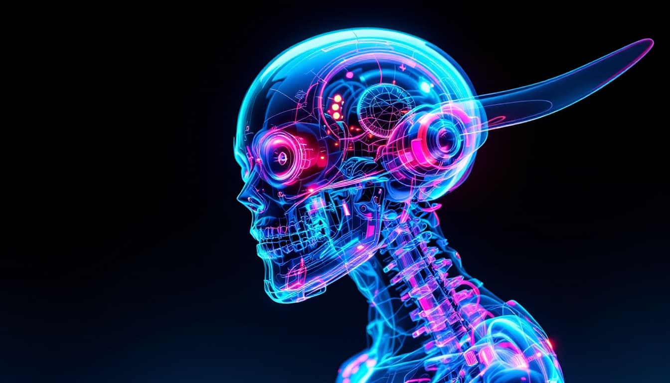 AI generated: A mesmerizing 3D  clay model render of "Spectralis Tintirri Angelis Mechina" in a see-through, trans...