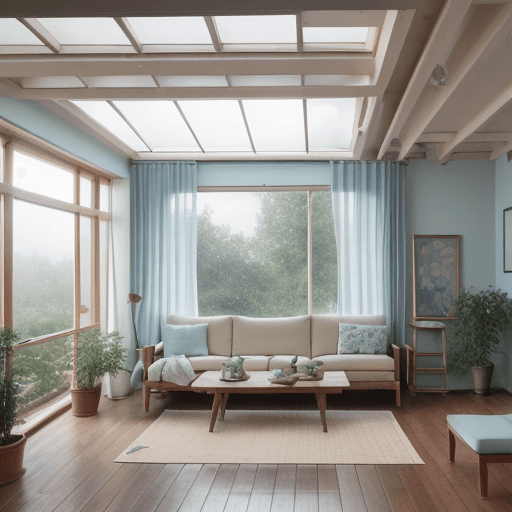 AI generated: High resolution photography interior design, dreamy sunken living room conversation pit, wooden floo...