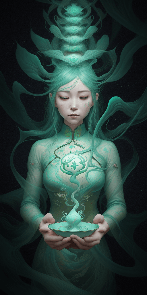 AI generated: Photo illustration from Yunwu Tea Garden, in the style of tanya shatseva, the stars art group (xing ...