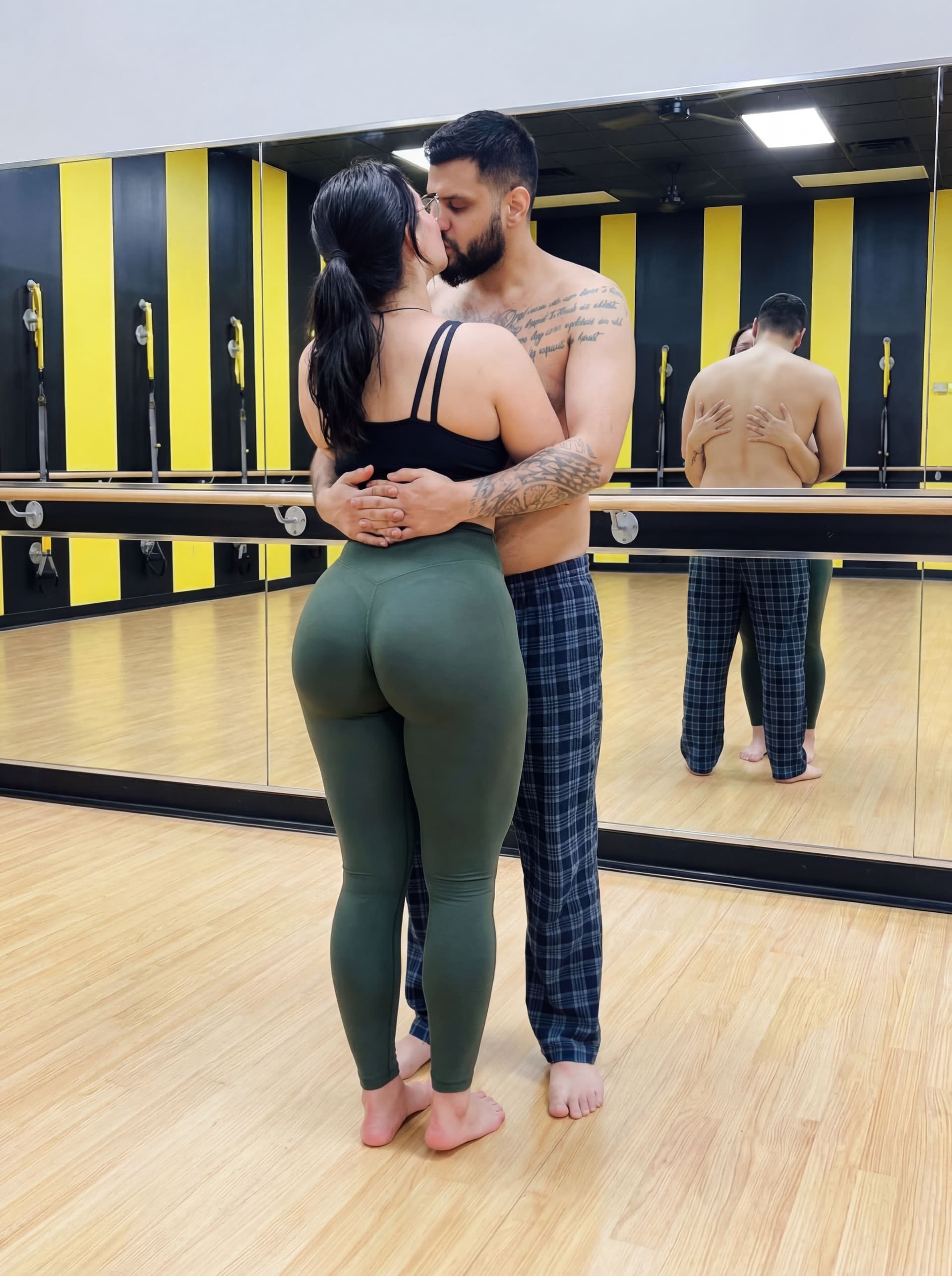 AI generated: Pumped Butt for woman , tight leggings,