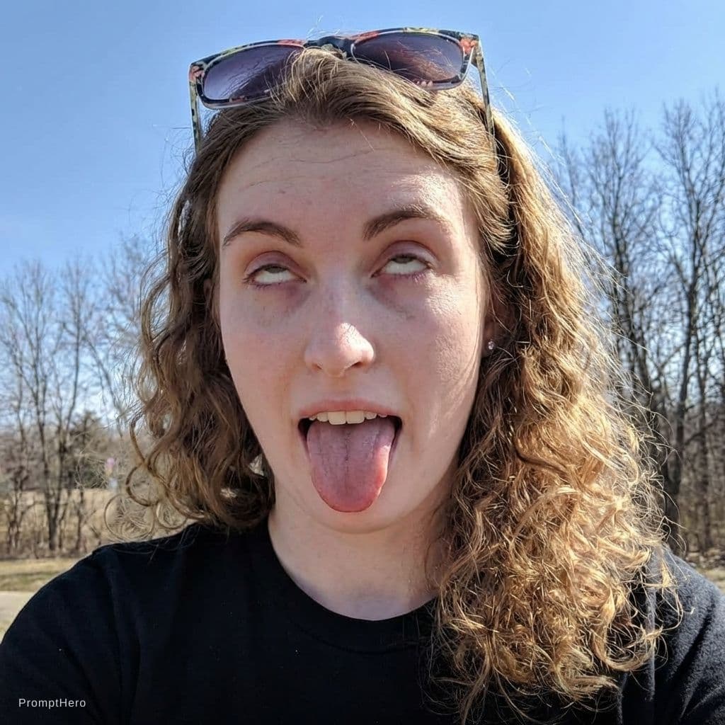 AI generated: Ahegao face 