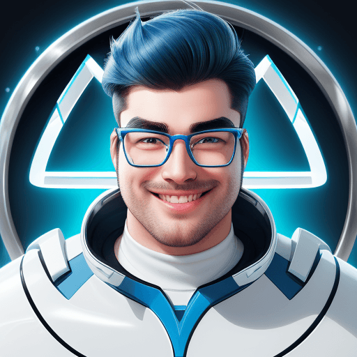 AI generated: 
logo of a man wearing glasses with little beard, thick lips, thick eyebrows, goofy eyes, thick buil...
