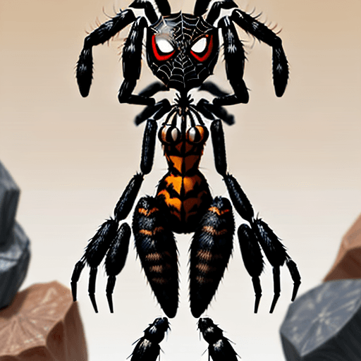 AI generated: An original spider hybrid monster girl character named Salticidae. She is a spidertaur, better known...