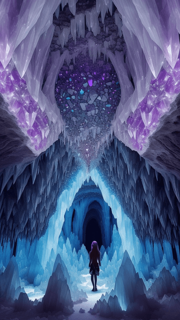 AI generated: "In the heart of an otherworldly realm lies a bizarre crystal cave, a place where reality and fantas...