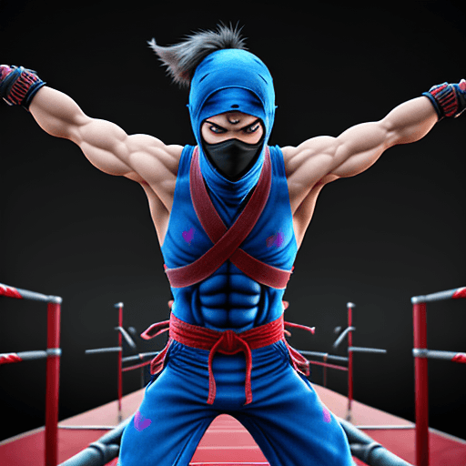 AI generated: ninja warrior, ultrarealistic, 3d, 8k, solarize, super impose