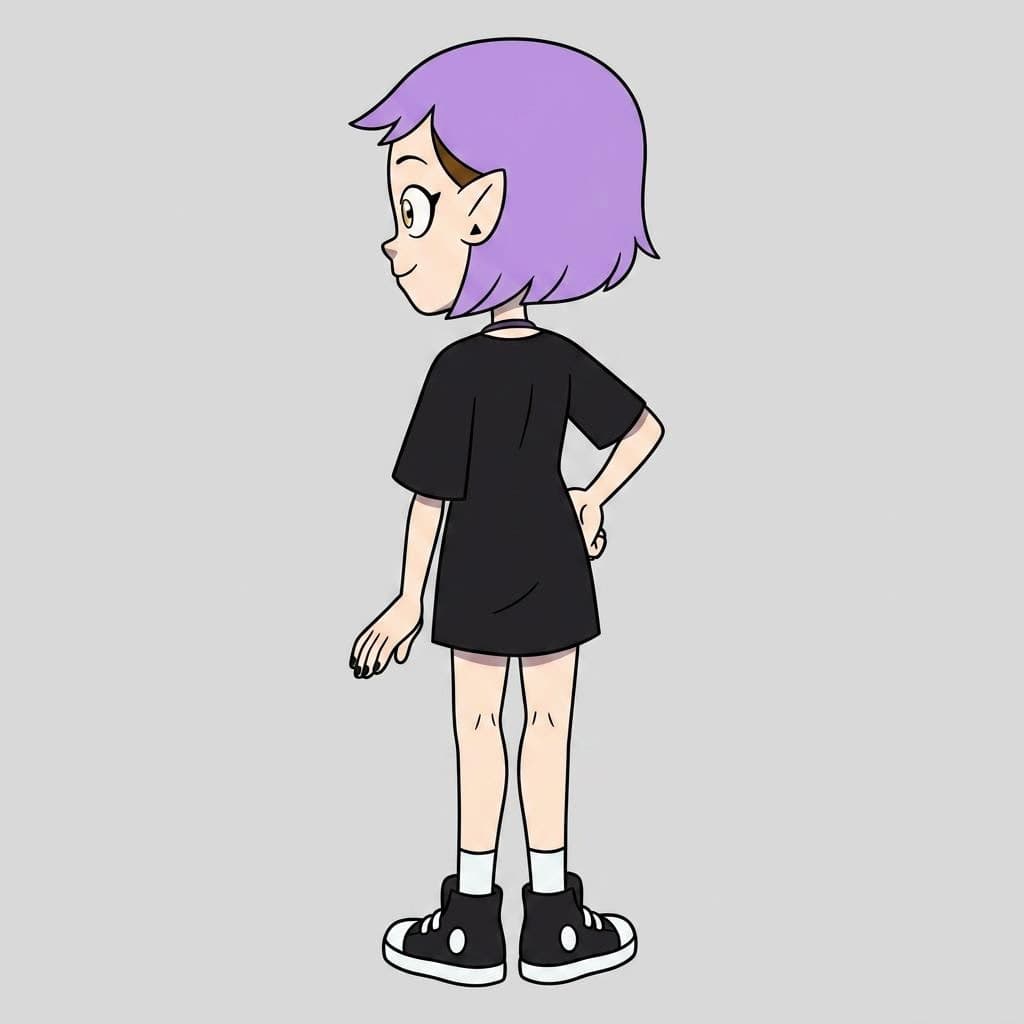 AI generated: Match the same pose from the 2nd image from behind