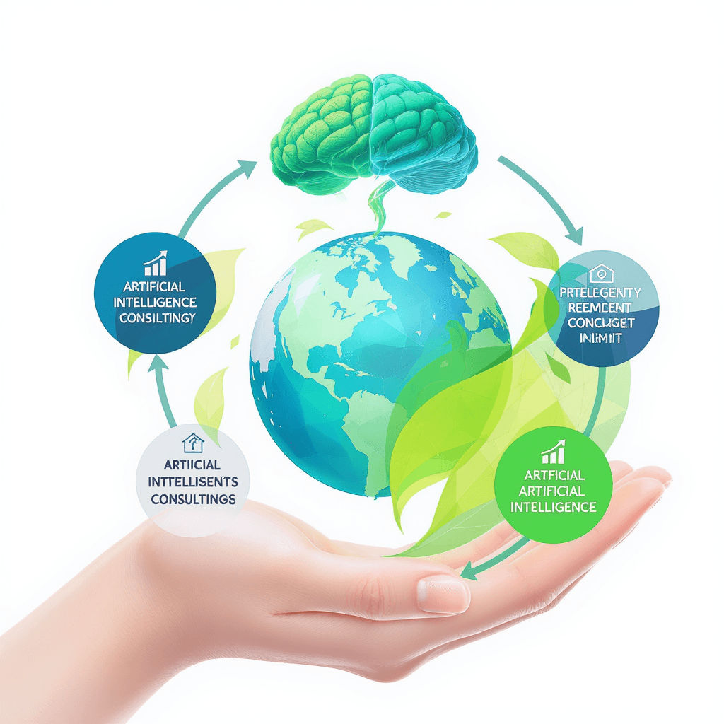 AI generated: sustainabilityt 
with artificial intelligence consulting