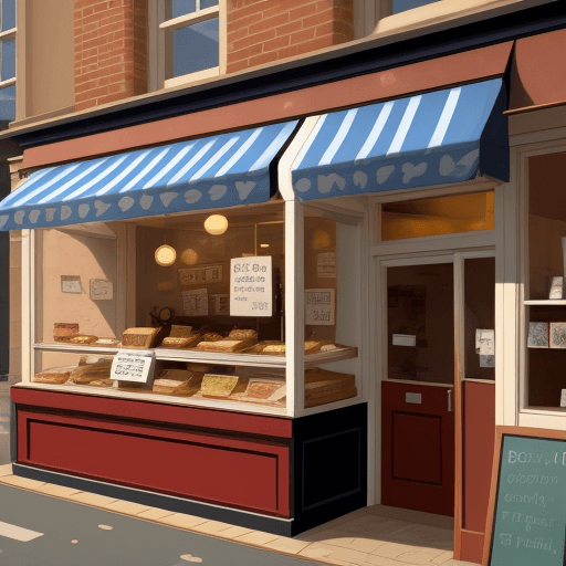 AI generated: a small sandwich shop