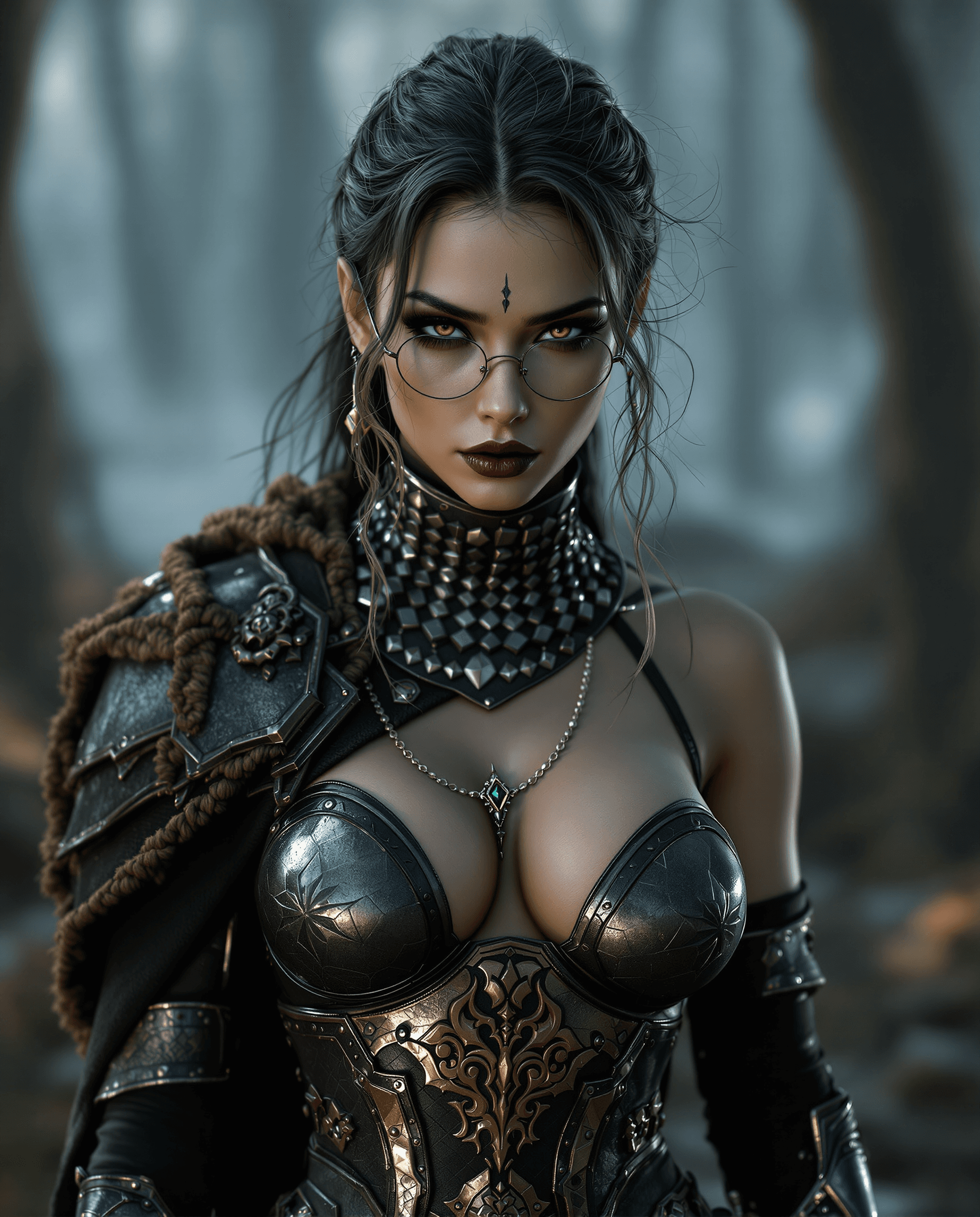 AI generated: Photo of a ultra realistic of lagartha from vikings, very sultry look, so hot girl, beautiful charis...