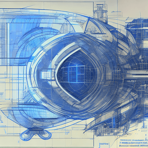 AI generated: sketches blueprint of futuristic sci fi, warp engine, warp bubble configurations, hyperdrive engines...