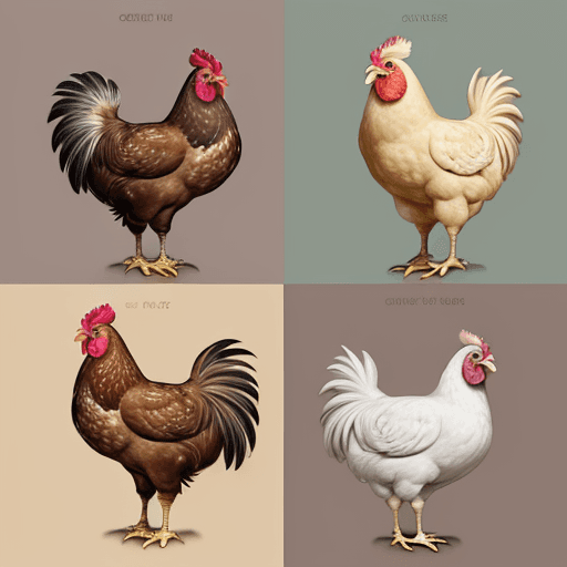 AI generated: Create a vibrant and visually appealing 2D image featuring chickens. Emphasize the key characteristi...