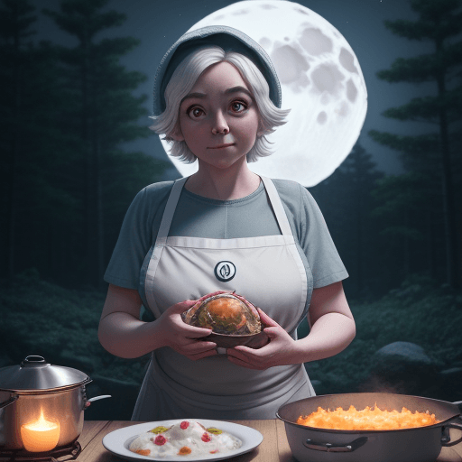 AI generated: A nurturing motherly crab with a cozy apron and a penchant for cooking heartwarming meals, complete ...
