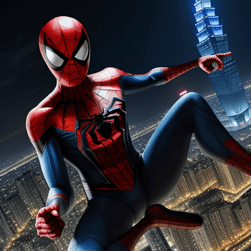 AI generated: spiderman in taipei101