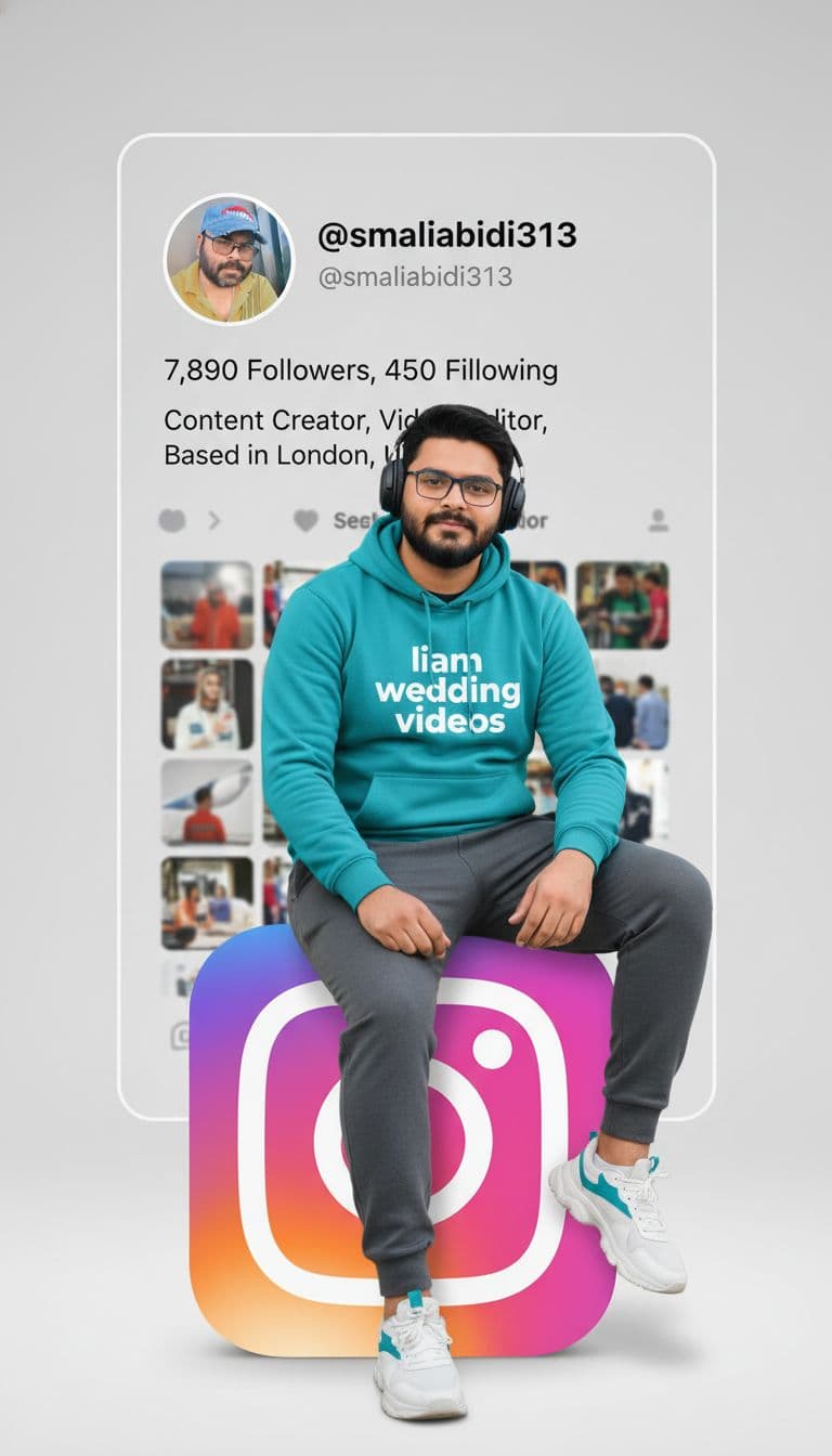 AI generated: "Create a hyper-realistic image in vertical format 9:16. Show a young man with the appearance of [yo...