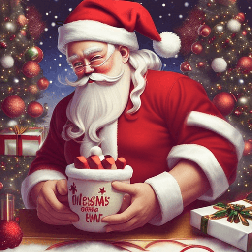AI generated:  design, dreamy christmas, warmth, new year, success, hallucination, drugs, women 
Santa, Evil
