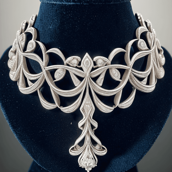 AI generated: A breathtaking jewellery design, fashion design, An intricate detailed choker with a unique pattern ...