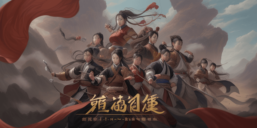 AI generated: a donghua banner with less than 5 characters, with a lot of detail, high quality image, hyper realis...