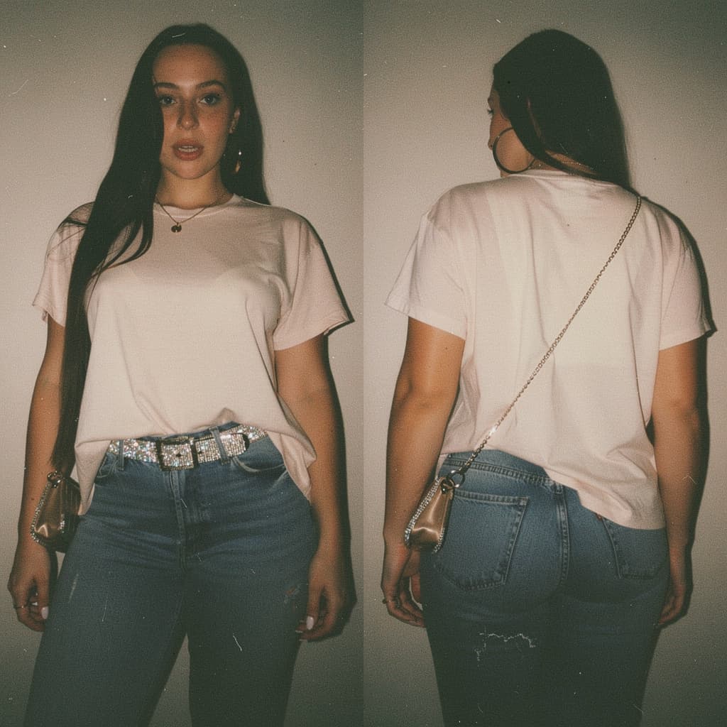 AI generated: a lo-fi 2015s-era,The lighting is uneven and yellowish,like a flash bounced off a mirror or cheap LE...