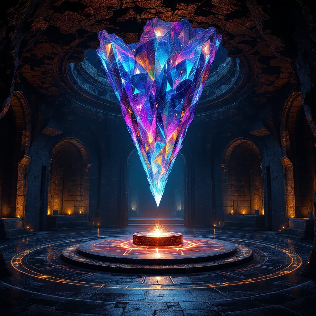 AI generated: High resolution photography interInner Sanctum Description
The Inner Sanctum is a vast, circular cha...