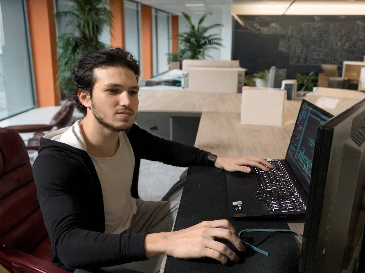 AI generated: software developer coding