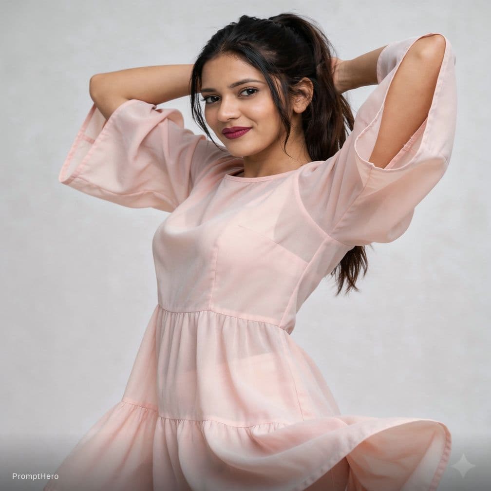 AI generated: Make her wear a transparent dress