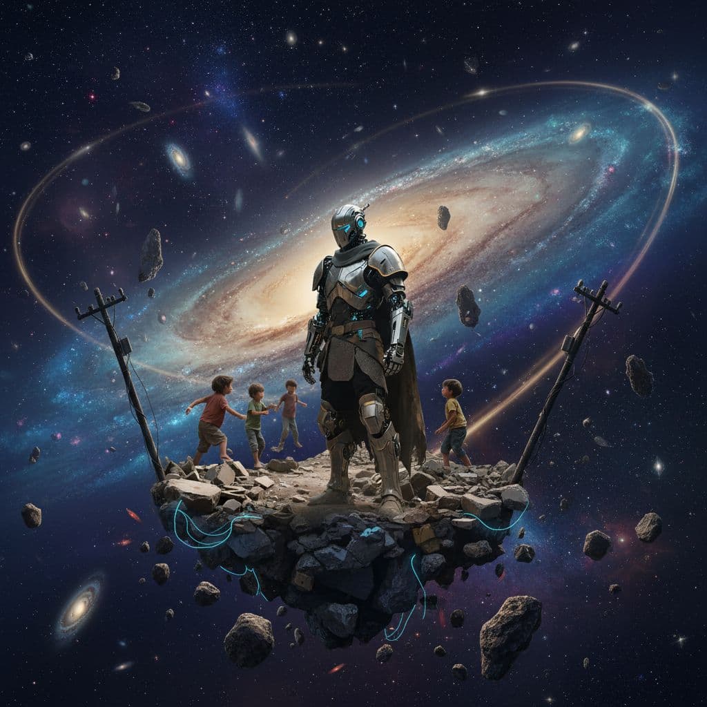 AI generated: Dans le cosmos