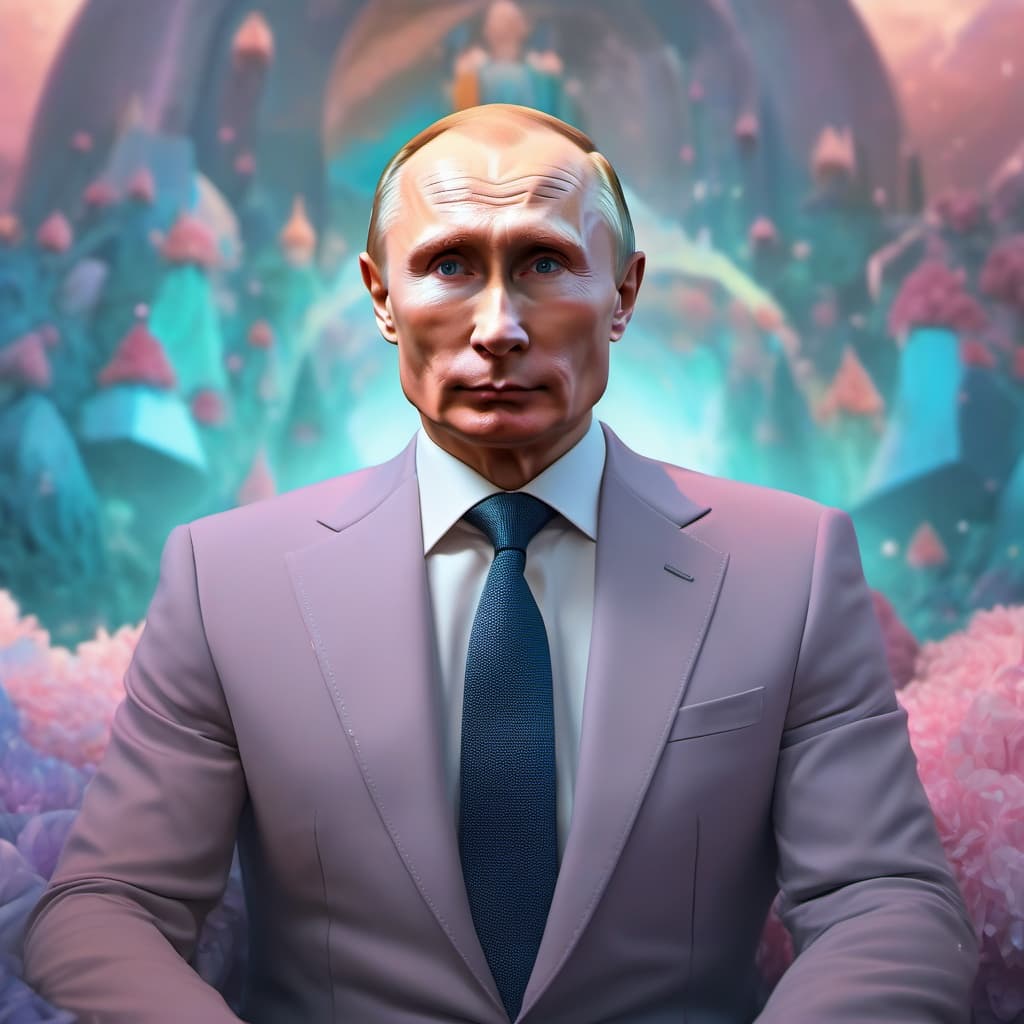 AI generated: Ethereal Fantasy, high quality, portrait, Vladimir Putin, muted pastel color scheme, photorealistic....