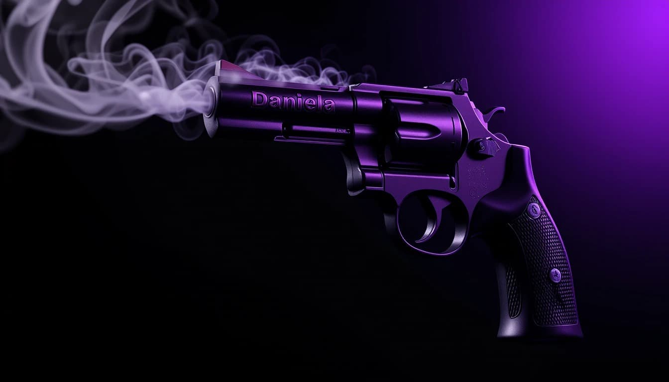 AI generated: create a wallpaper in black mixed with saturated purple in gradient, with a responsiveness of 1200px...