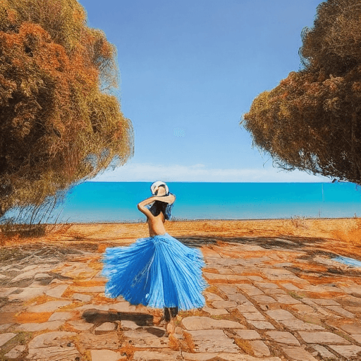 AI generated: Imagine a vibrant summer day, the clear blue sky forms a breathtaking backdrop. The scene is observe...