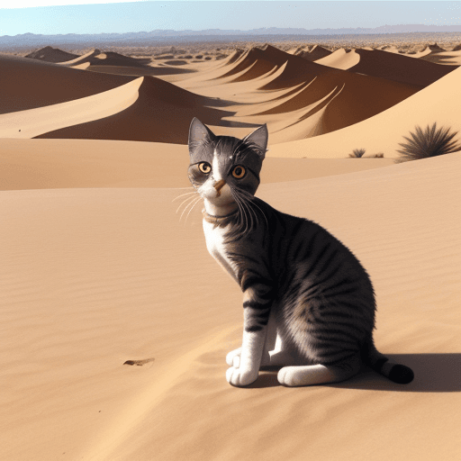 AI generated: Cat in the desert