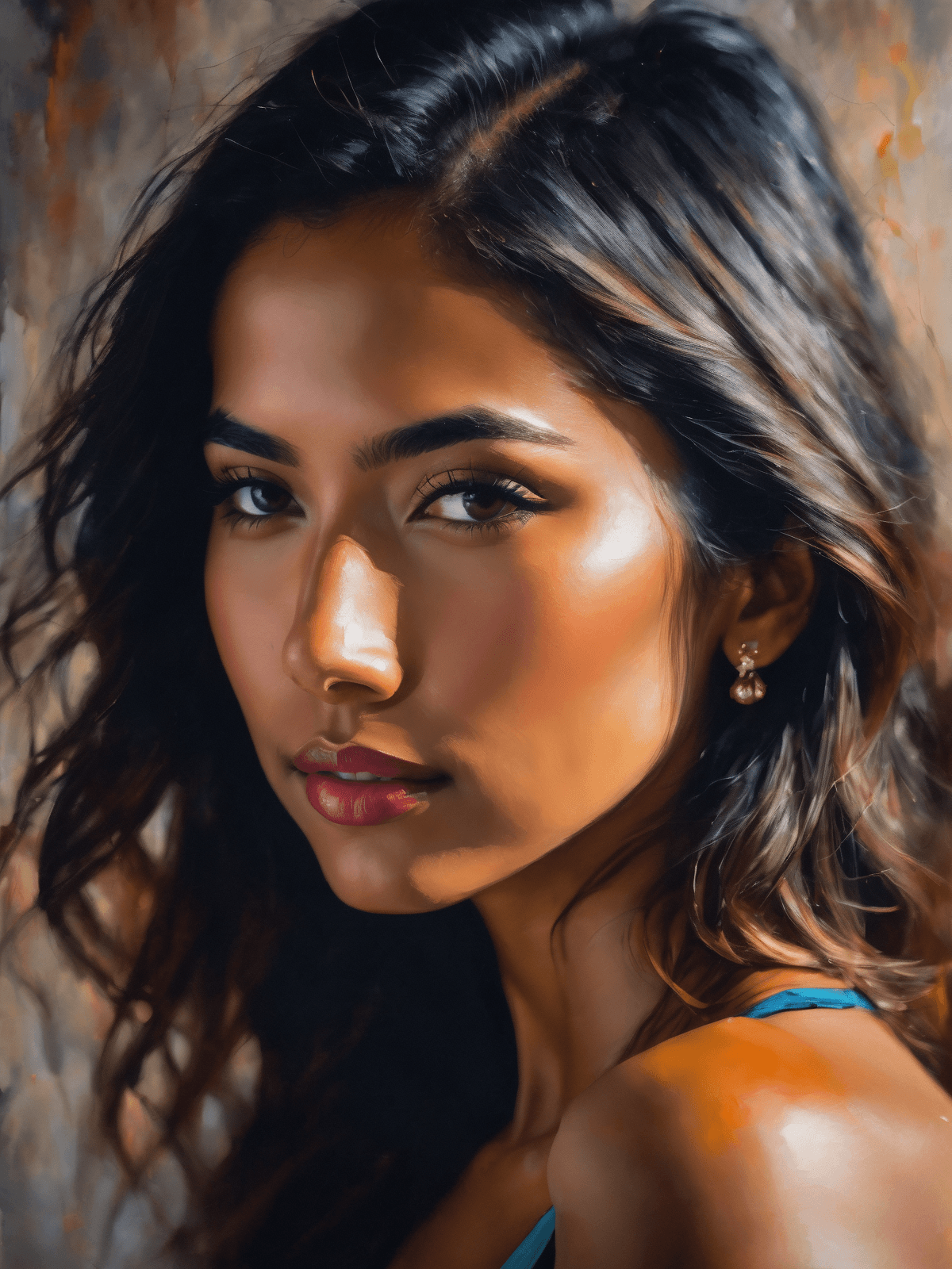AI generated: beautiful modern Latina woman, beautiful, elegant, intricate, confident, dynamic