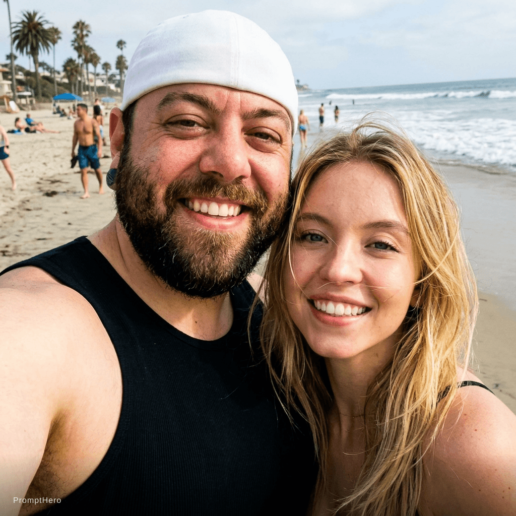 AI generated: With Sydney Sweeney at the beach