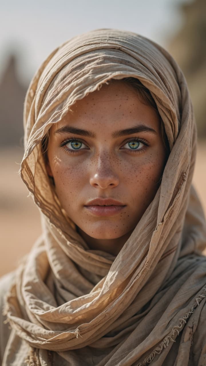 AI generated: Ultra-realistic National Geographic level portrait photograph of a stunning young woman with piercin...