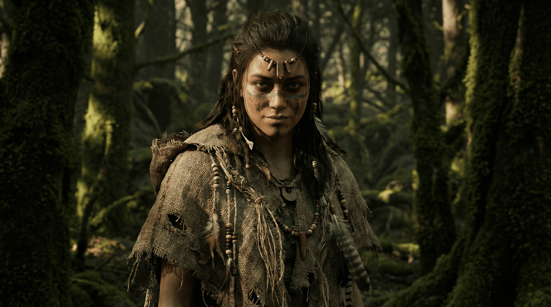 AI generated: 25 year old slender girl,photo of a seductive Ciguapa shaman,hyper detail,intimate facial expression...