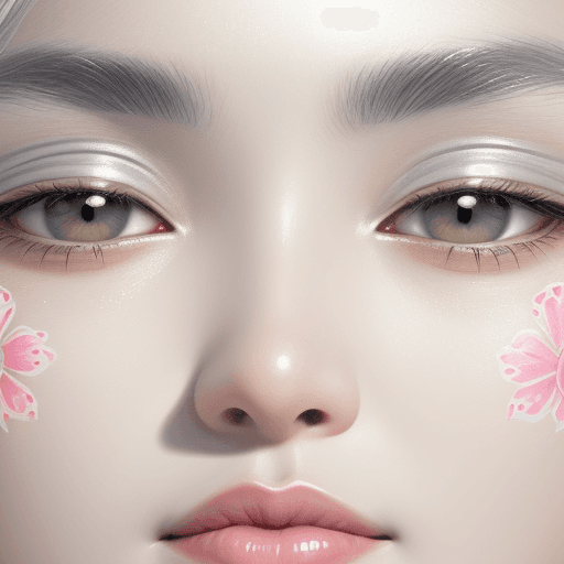 AI generated: what is summer's color, by Catallia Vasquez painting, shallow silver white, face close up, --s 400, ...