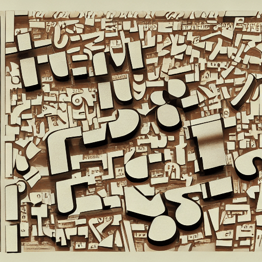 AI generated: Abstract representation of typeface variety, highly detailed