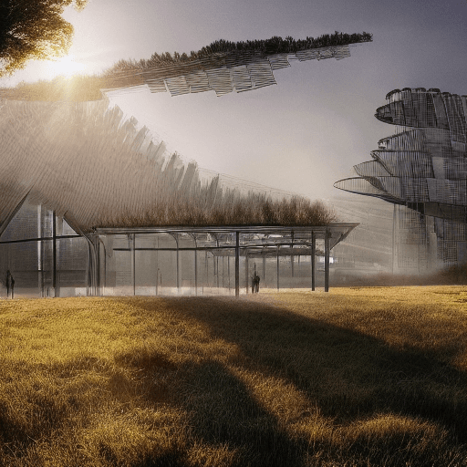 AI generated: 
Generate a hyperrealistic landscape photo capturing a guardian/sentinel in the essence of Lebbeus W...