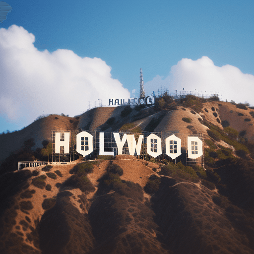 AI generated: Hollywood sign 