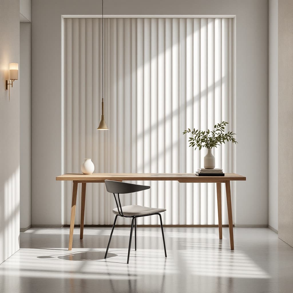 AI generated: architectural photography, perspective, visualize a sophisticated and contemporary interior through ...