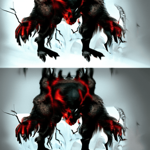 AI generated: The Rougarou: A extreme nightmare version, highly detailed, advanced 3D techniques, distorted featur...