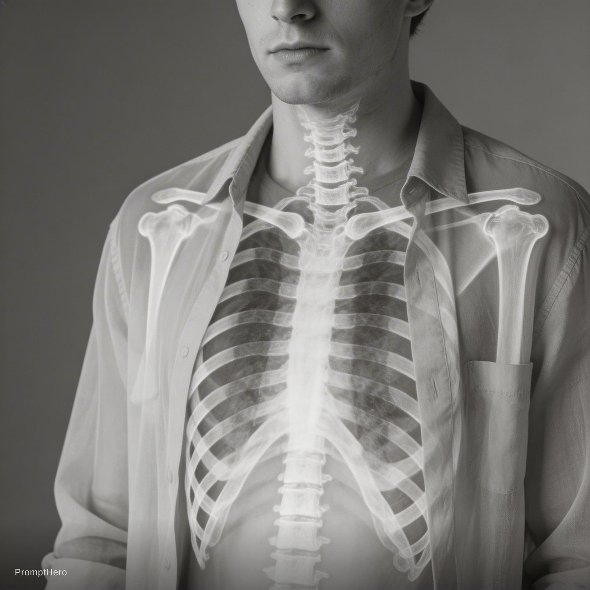 AI generated: x ray vision on cloths 
