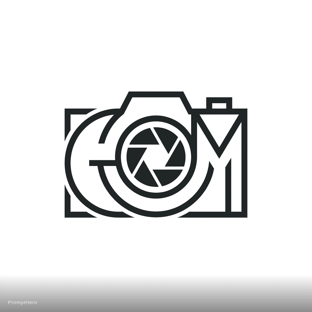 AI generated: un logo pour un photographe professionnel qui s'appelle Gilles Martinez