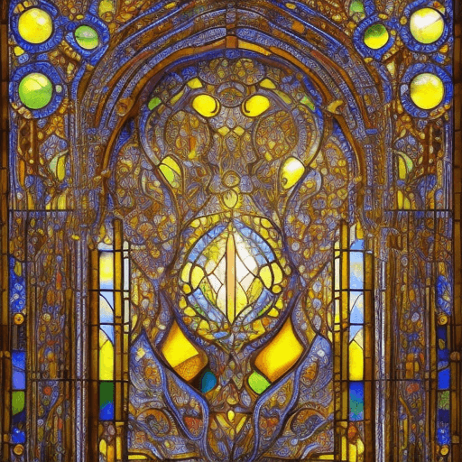 AI generated: stain glass window of , light shiny through, intricate, elegant, highly detailed, digital painting,s...