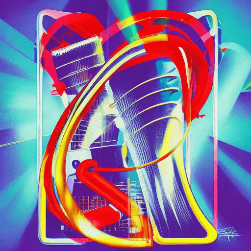 AI generated: 80s music artwork featuring a saxophone
