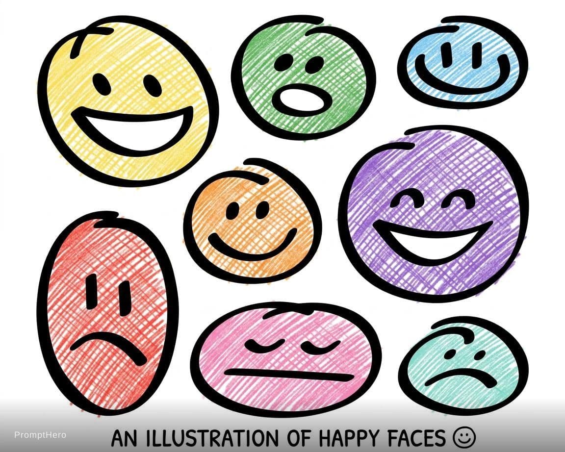 AI generated: happiness illustration