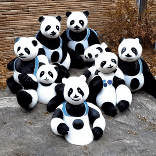 AI generated:  an ultra realistic panda version of the fantastic four