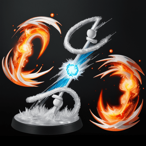 AI generated: number 13 with flame and ice effect and storm effect
