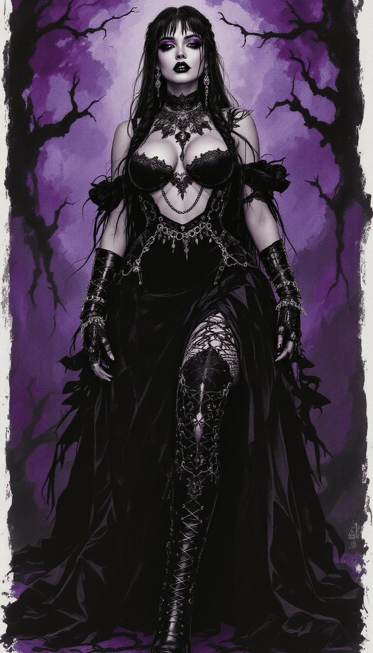 AI generated: A dramatic and surrealistic ink artwork that blends ultra-realism with punk-inspired gothic elements...
