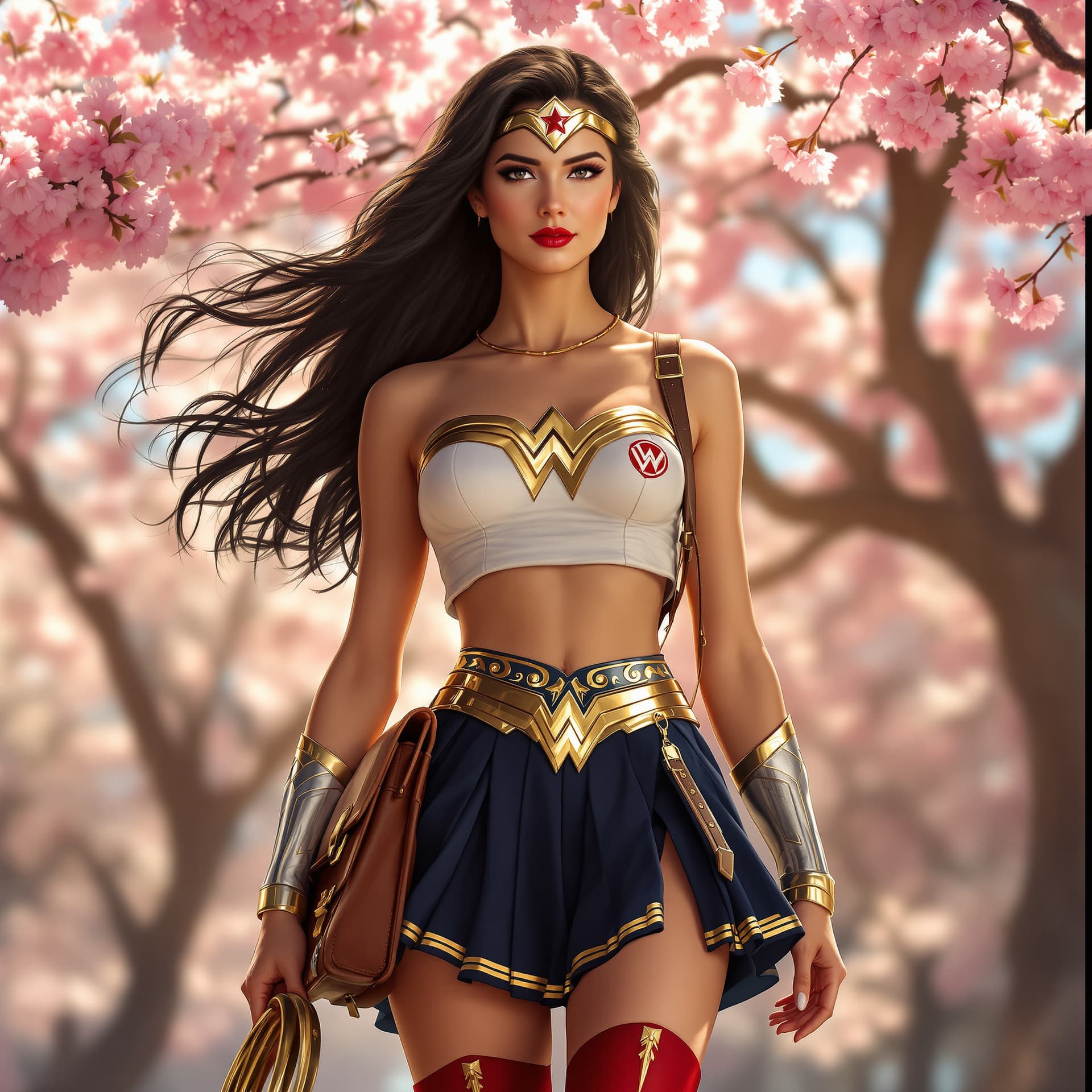 AI generated: Wonder Woman

A stunning reimagining of Wonder Woman as a student—wearing a ultra short pleated na...