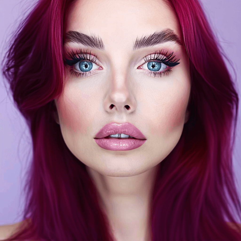 AI generated: Prompt: "A stunning Russian female model with light blue, captivating eyes framed by long, dark eyel...